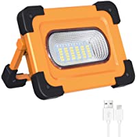 Elekin Luz de Trabajo LED Recargable 60W- 3000LM Lámpara LED para Exteriores Recargable a Prueba de Agua- Lámpara de…